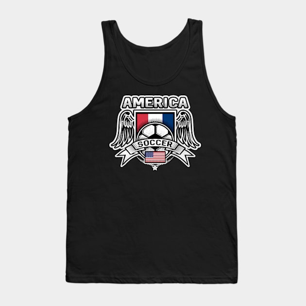 America Soccer Futbol Tank Top by megasportsfan